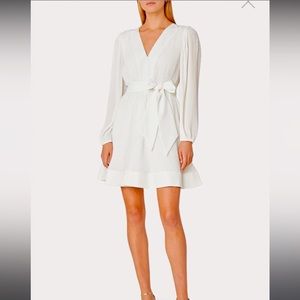 MILLY Liv Pleated Dress - White, size 6